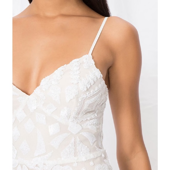 Superdown White Sparkle Mini Dress - Picture 3 of 4